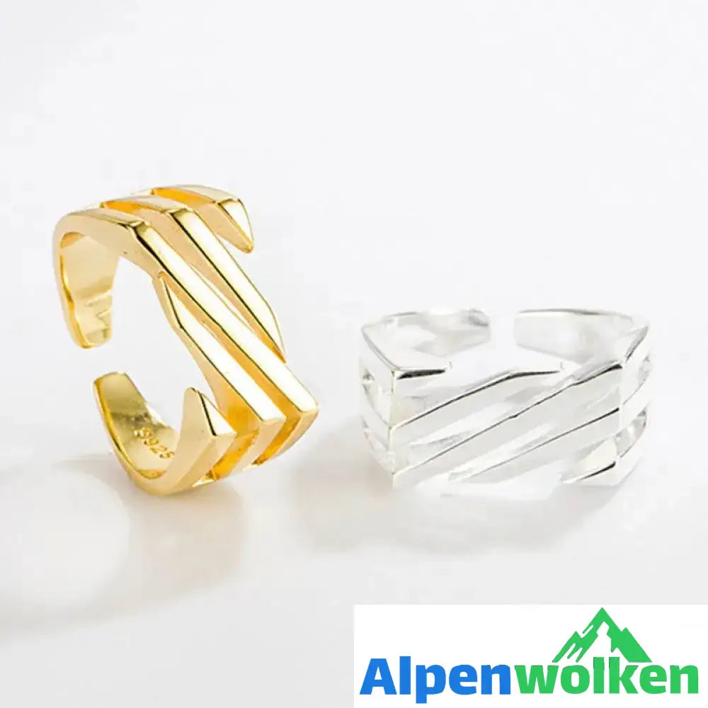 Alpenwolken - Modischer einfacher Twill-Ring