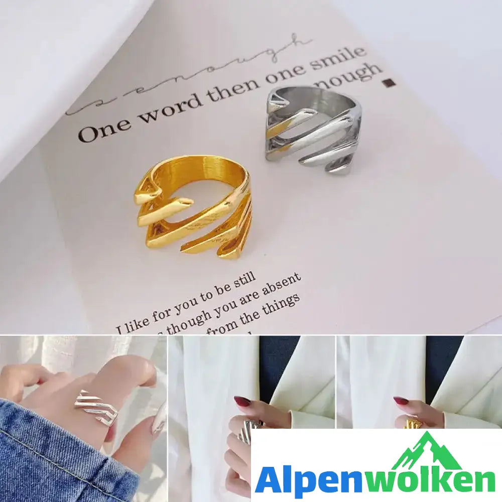 Alpenwolken - Modischer einfacher Twill-Ring