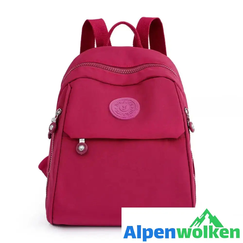 Alpenwolken - Modischer Rucksack für Damen Rosenrot