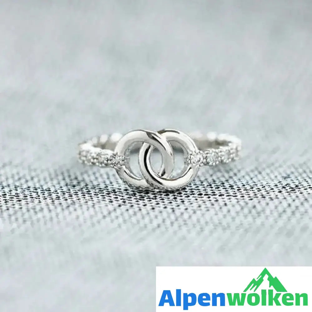 Alpenwolken - Modischer Verstellbarer Doppelringring für Damen