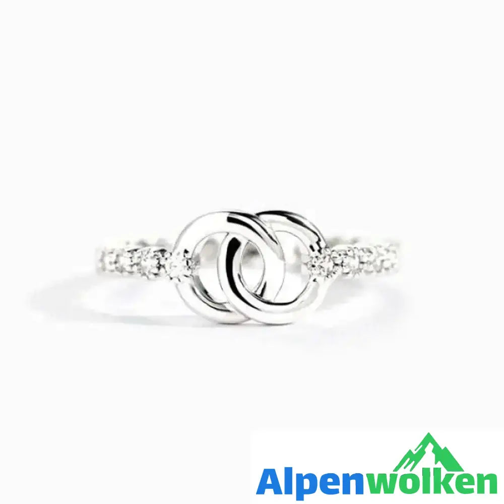 Alpenwolken - Modischer Verstellbarer Doppelringring für Damen