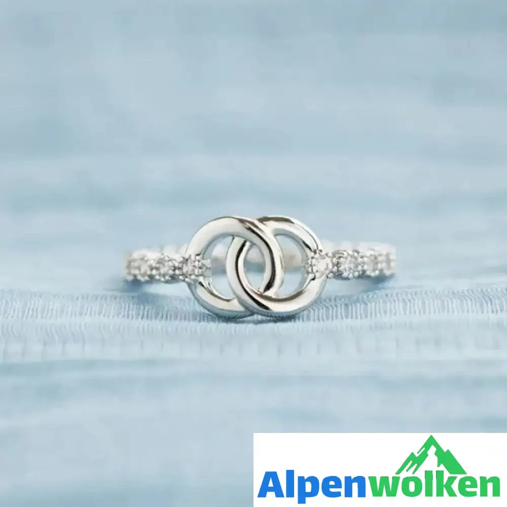 Alpenwolken - Modischer Verstellbarer Doppelringring für Damen