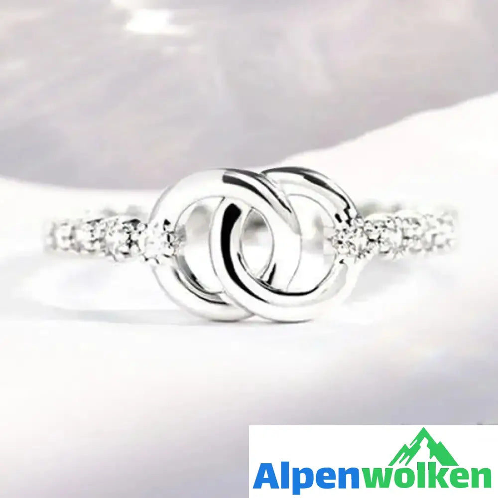 Alpenwolken - Modischer Verstellbarer Doppelringring für Damen