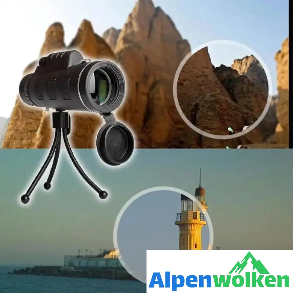 Alpenwolken - Monocular Telescope, 12x50 High Power wasserdichtes Fogproof