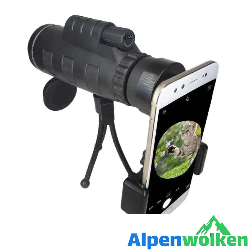 Alpenwolken - Monocular Telescope, 12x50 High Power wasserdichtes Fogproof