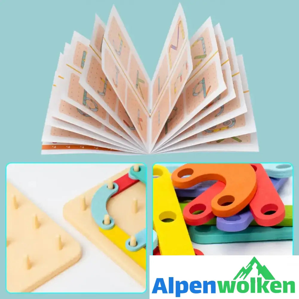 Alpenwolken - Montessori-Steckbrettpuzzle