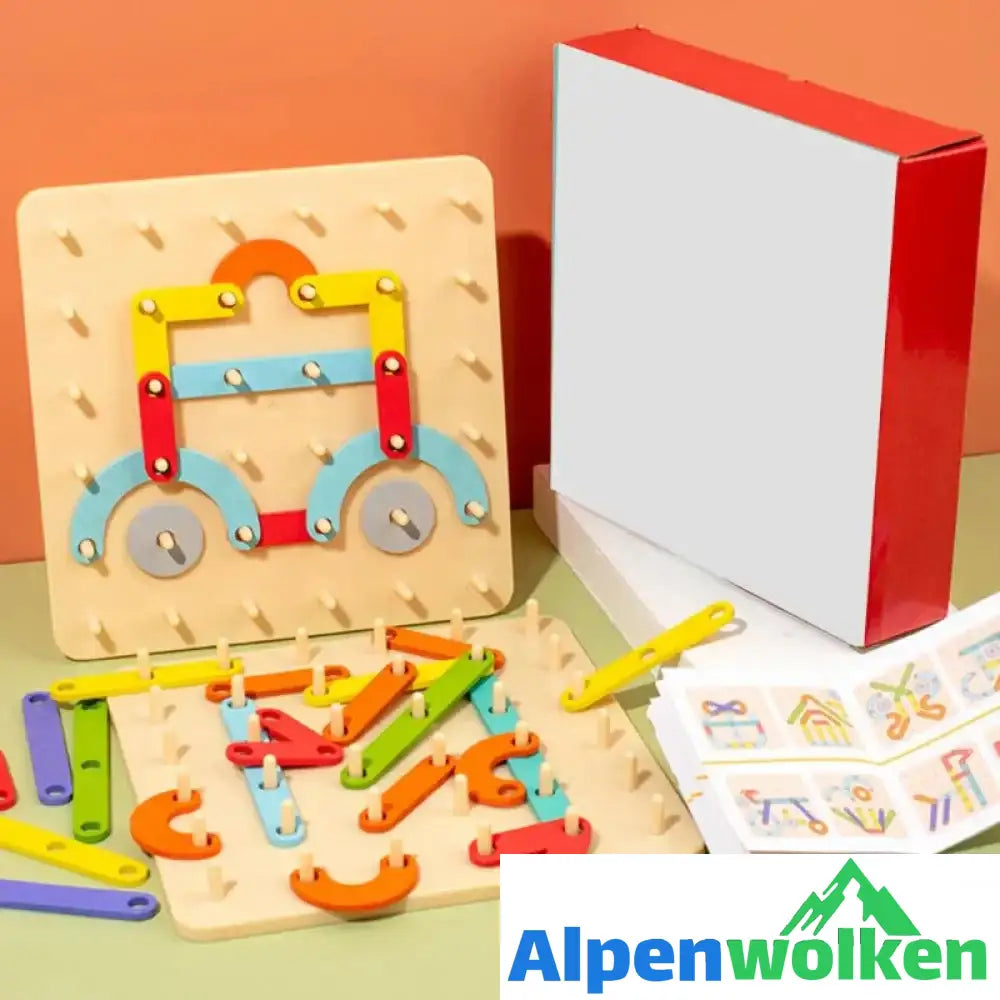 Alpenwolken - Montessori-Steckbrettpuzzle