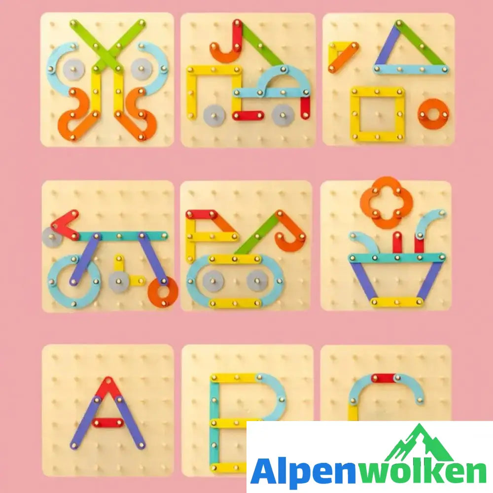 Alpenwolken - Montessori-Steckbrettpuzzle