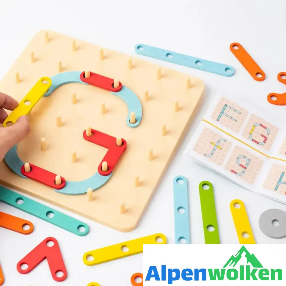 Alpenwolken - Montessori-Steckbrettpuzzle