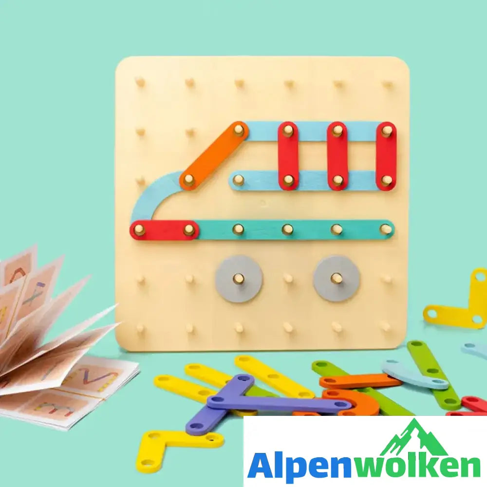 Alpenwolken - Montessori-Steckbrettpuzzle