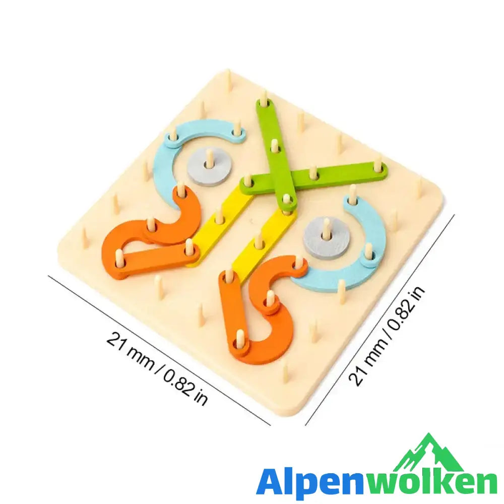 Alpenwolken - Montessori-Steckbrettpuzzle