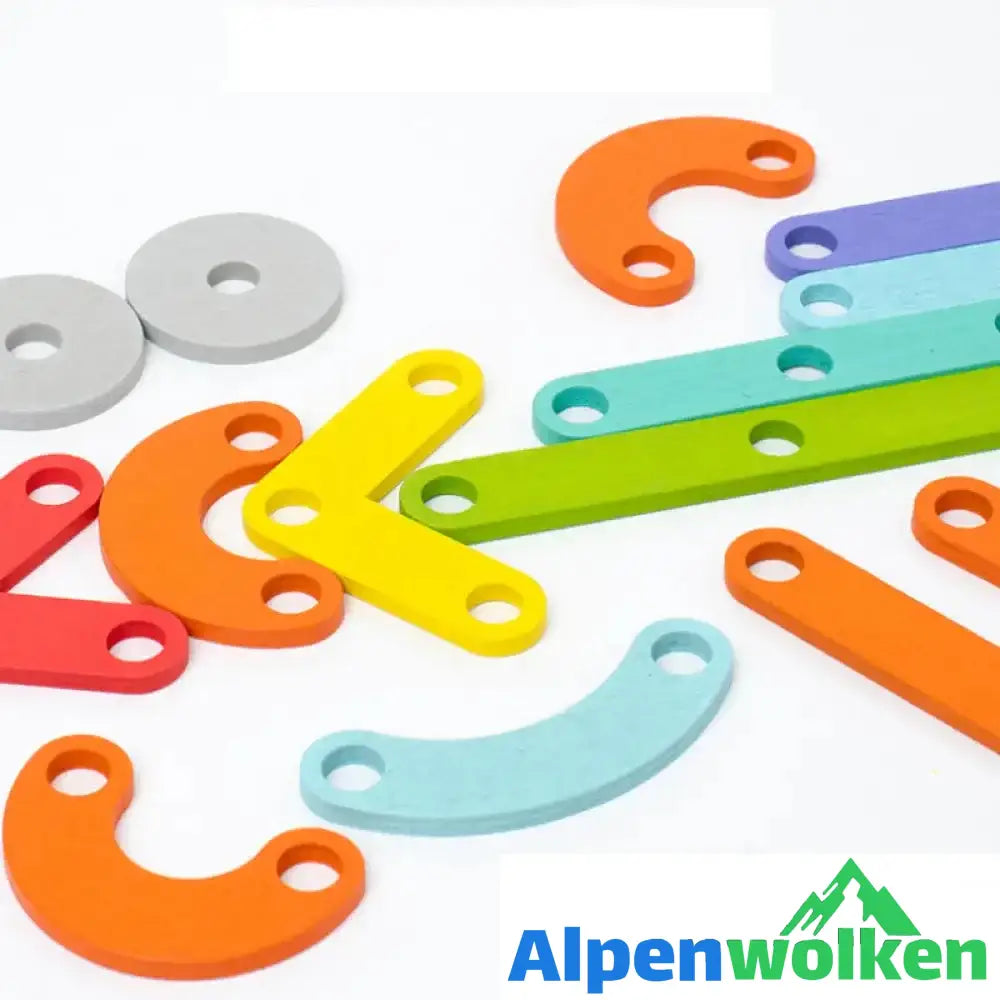 Alpenwolken - Montessori-Steckbrettpuzzle