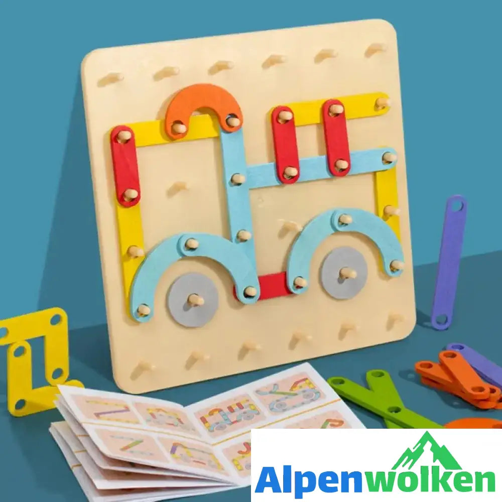 Alpenwolken - Montessori-Steckbrettpuzzle