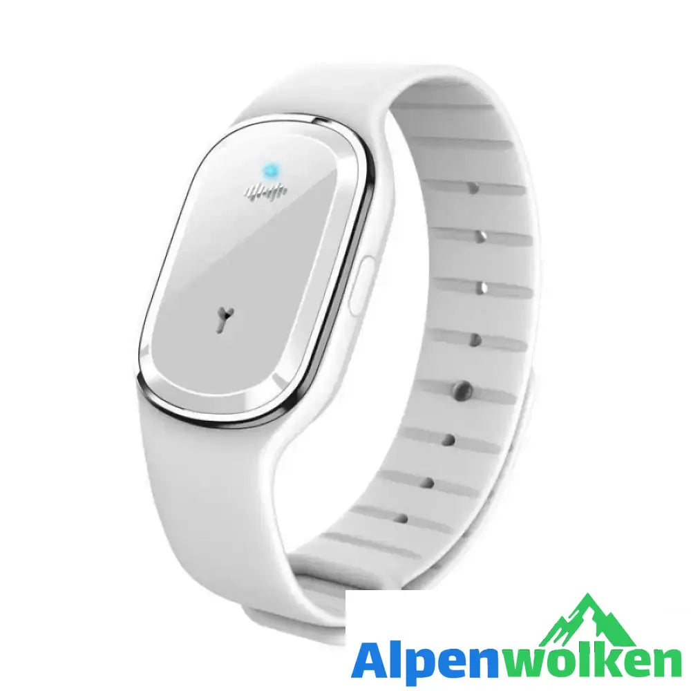 Alpenwolken - Mückenarmband abwehren Weiß