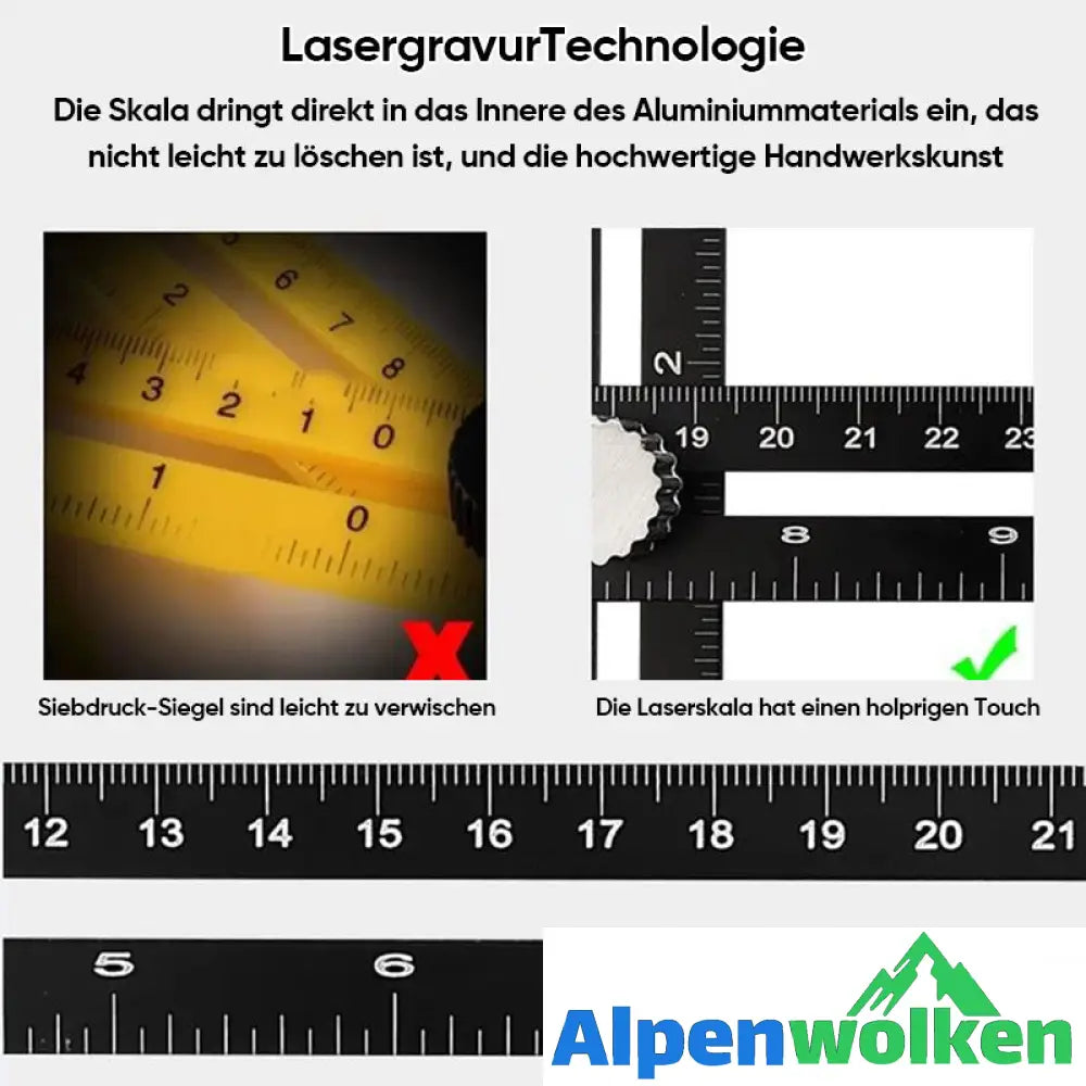 Alpenwolken - Multi-Winkel-Messlineal