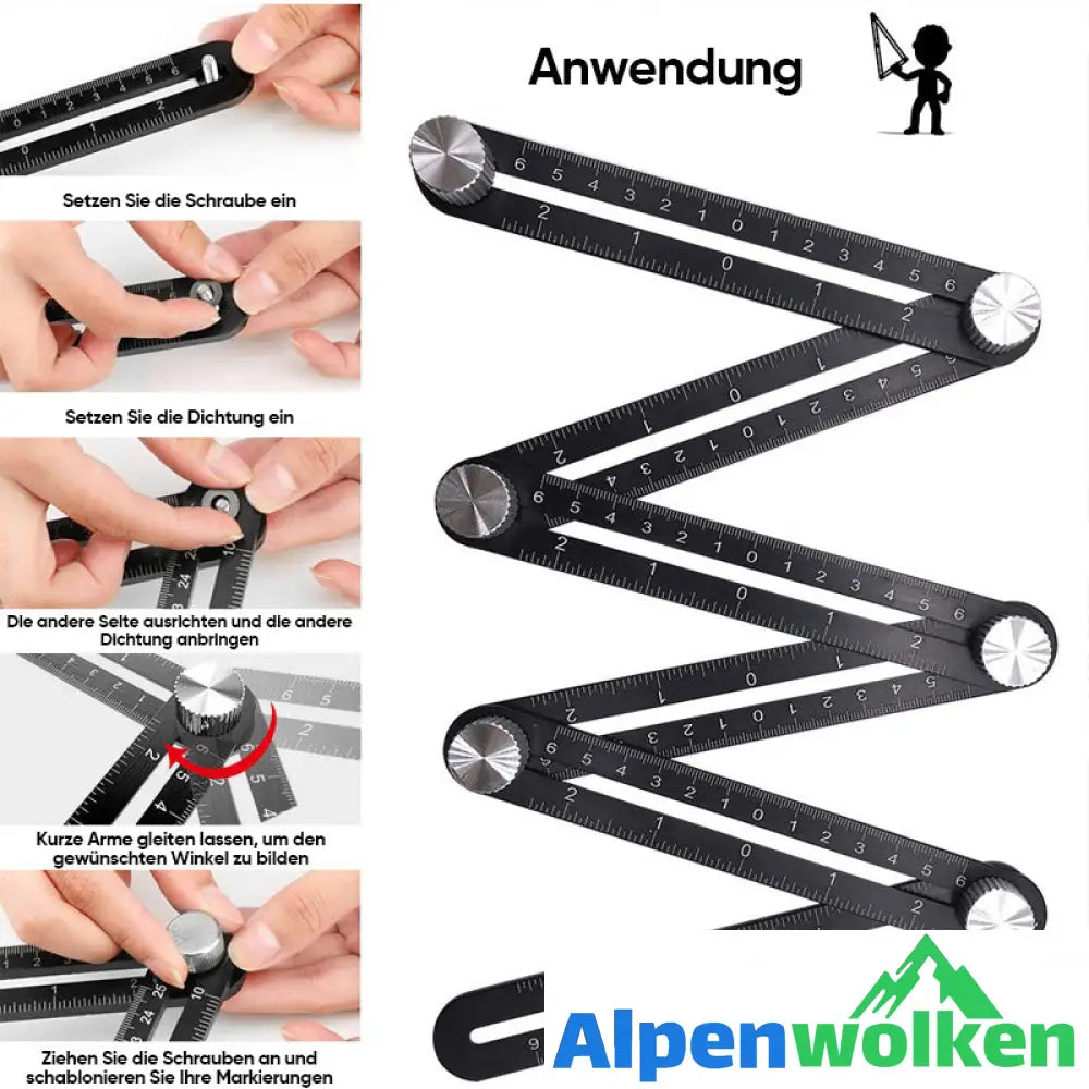 Alpenwolken - Multi-Winkel-Messlineal