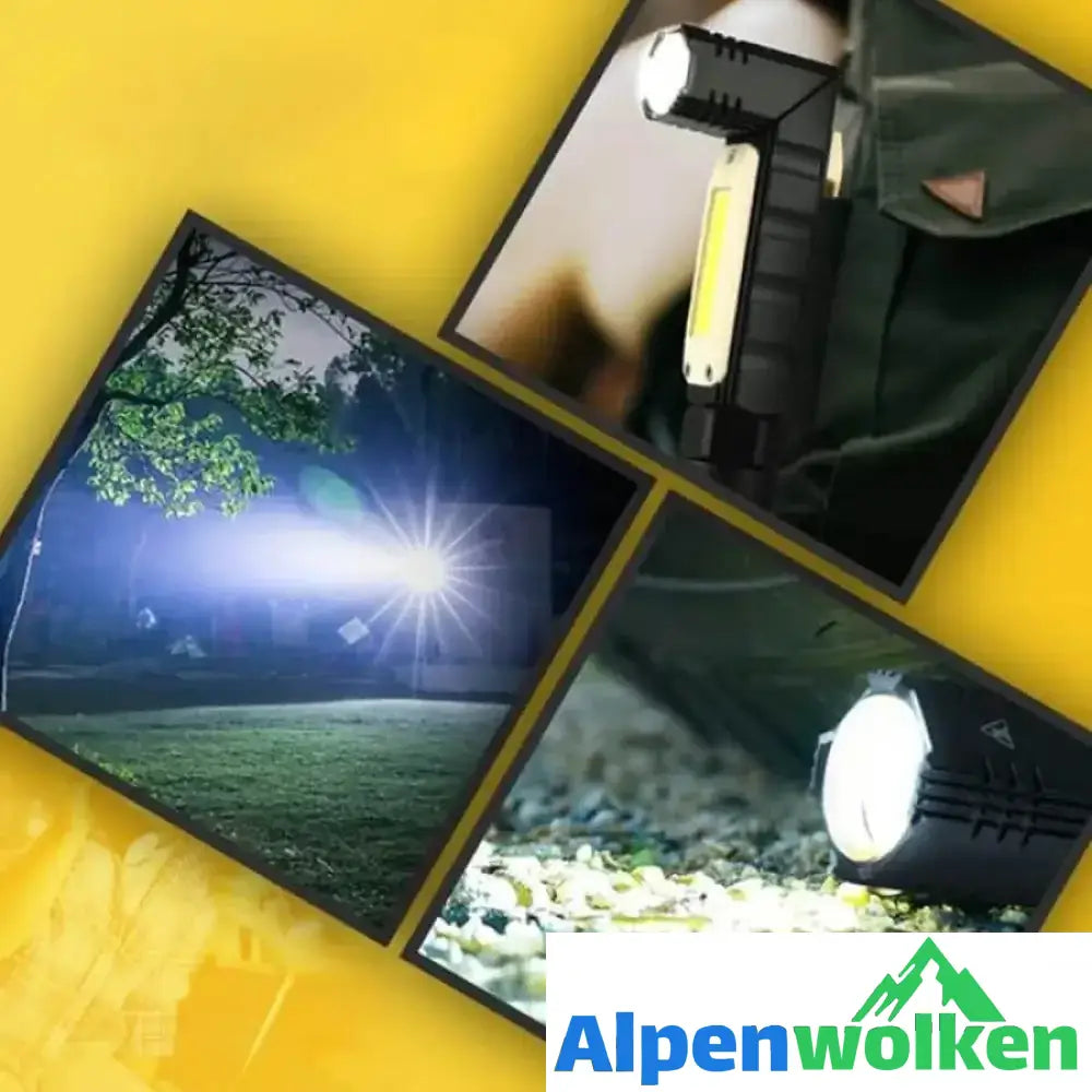 Alpenwolken - Multifunktionale 360-Grad-Magnet-Taschenlampe