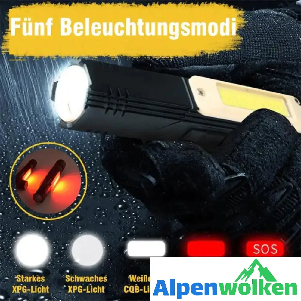 Alpenwolken - Multifunktionale 360-Grad-Magnet-Taschenlampe