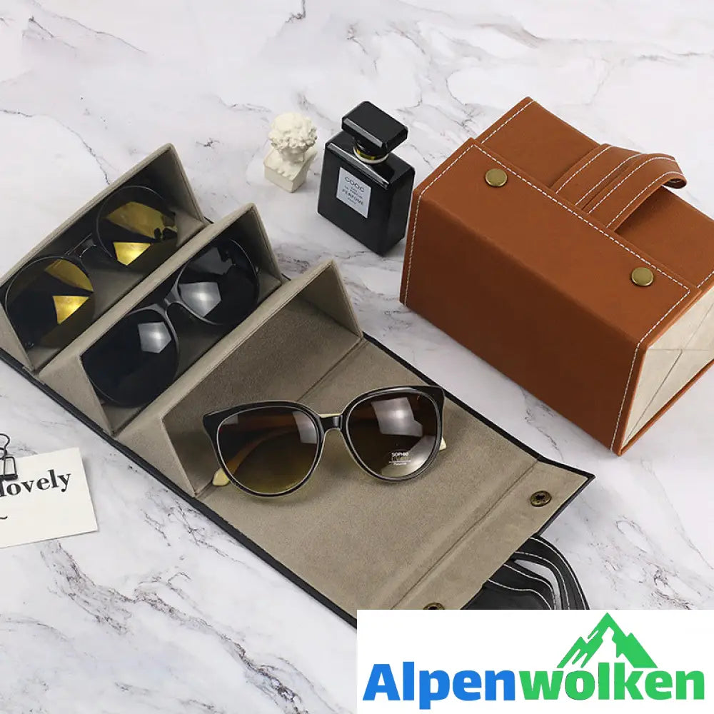 Alpenwolken - Multifunktionale Brillenbox mit mehreren Fächern