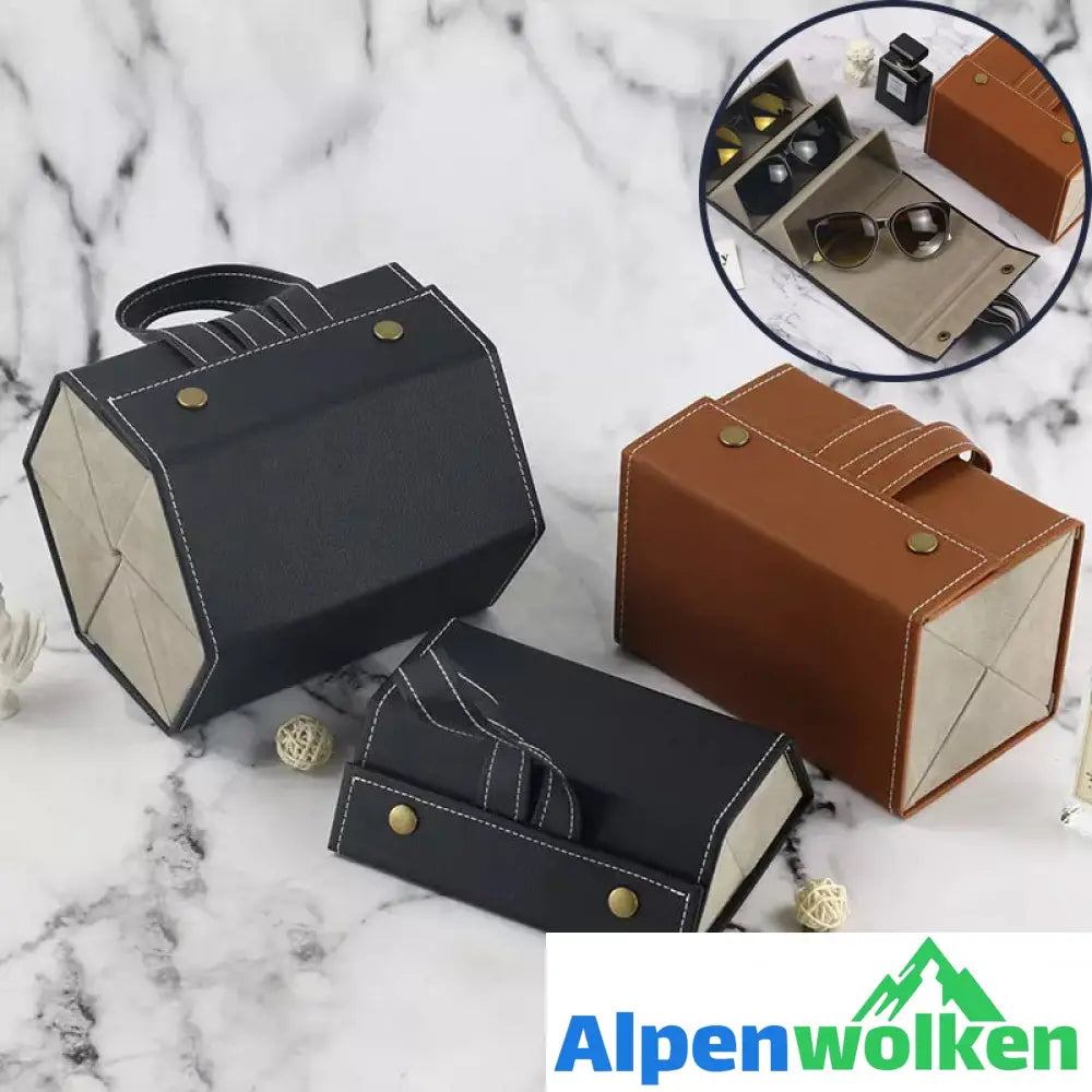 Alpenwolken - Multifunktionale Brillenbox mit mehreren Fächern