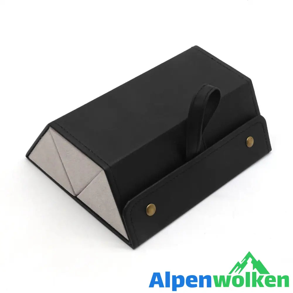 Alpenwolken - Multifunktionale Brillenbox mit mehreren Fächern Schwarz 3 Fächer