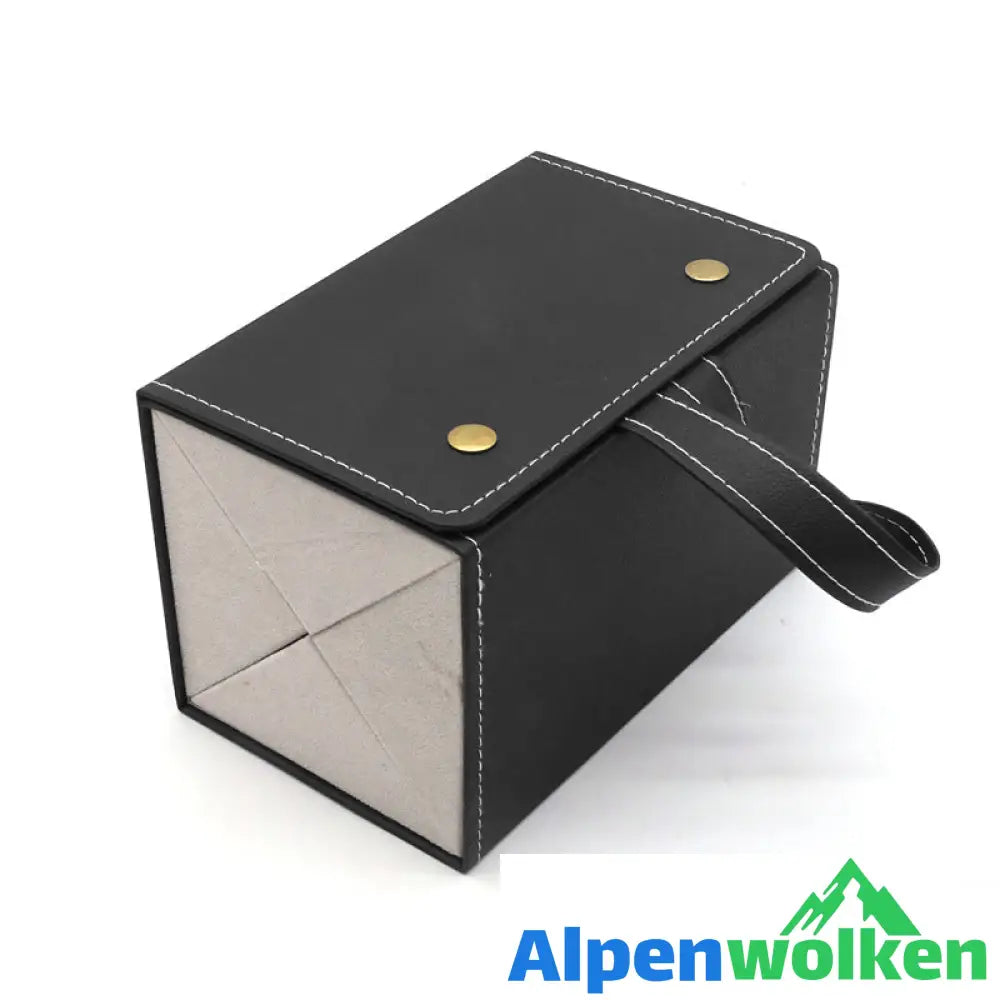 Alpenwolken - Multifunktionale Brillenbox mit mehreren Fächern Schwarz 4 Fächer