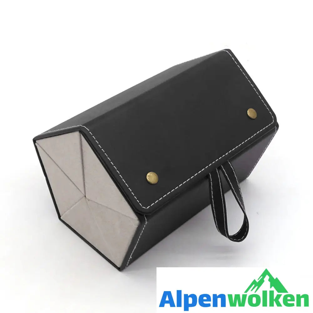 Alpenwolken - Multifunktionale Brillenbox mit mehreren Fächern Schwarz 5 Fächer