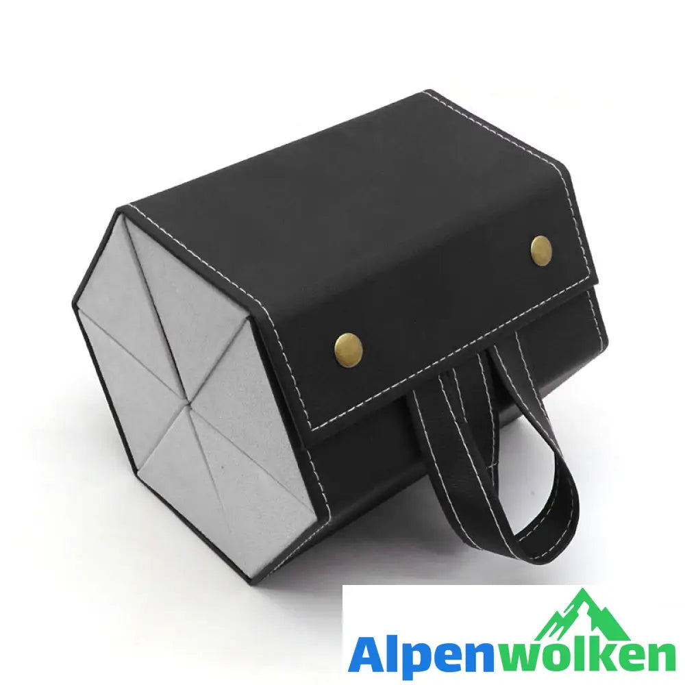 Alpenwolken - Multifunktionale Brillenbox mit mehreren Fächern Schwarz 6 Fächer