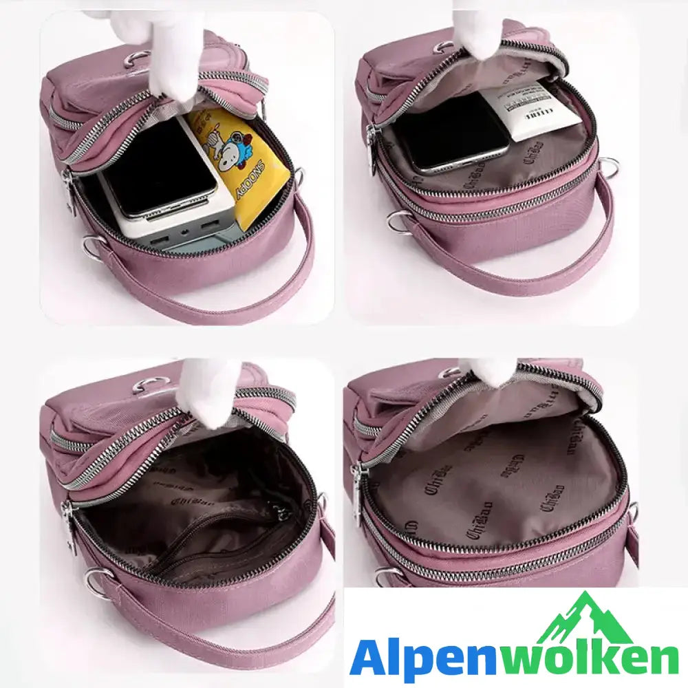 Alpenwolken - Multifunktionale Damen Oxford Stoff Umhängetasche