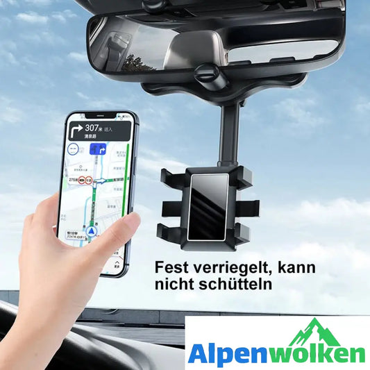 Alpenwolken - 🤳🏽Multifunktionale drehbare Auto-Rückspiegel-Handyhalterung