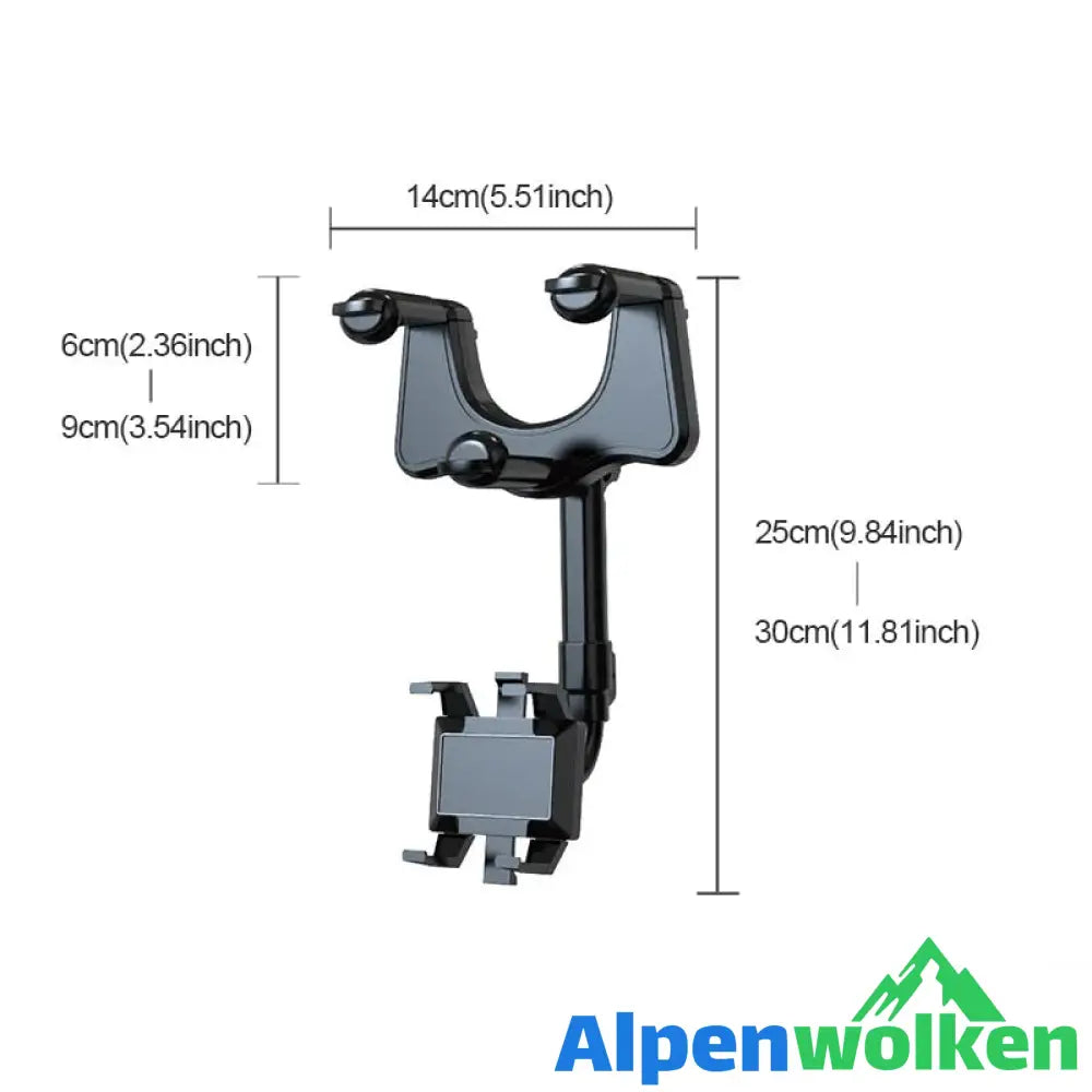 Alpenwolken - Multifunktionale drehbare Auto-Rückspiegel-Handyhalterung