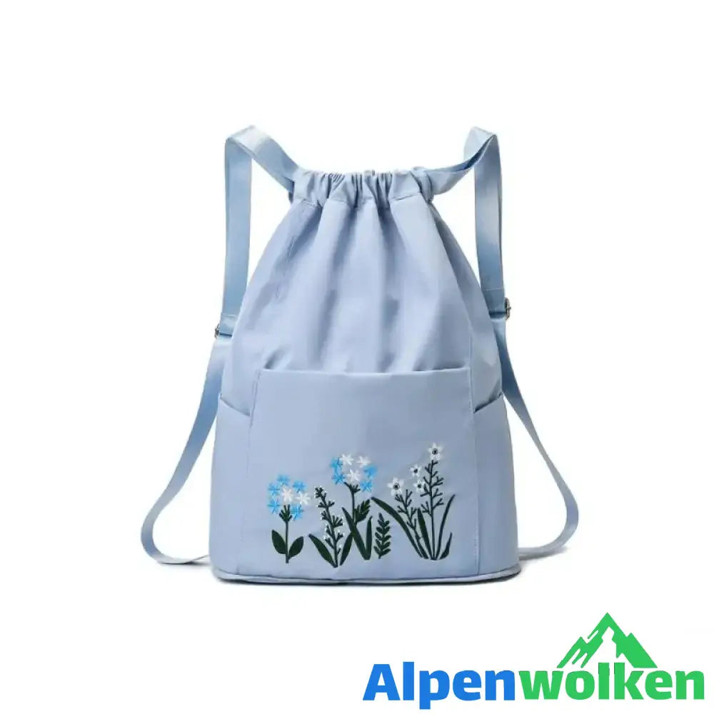 Alpenwolken - Multifunktionale Fitness-Reisetasche blau