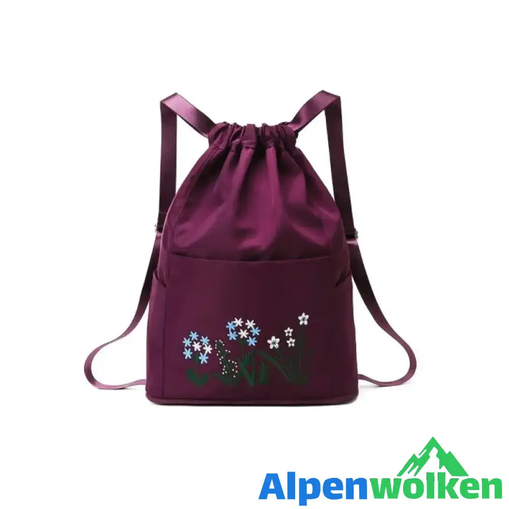 Alpenwolken - Multifunktionale Fitness-Reisetasche dunkelviolett