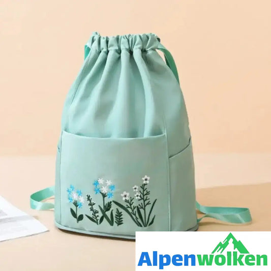 Alpenwolken - Multifunktionale Fitness-Reisetasche grün