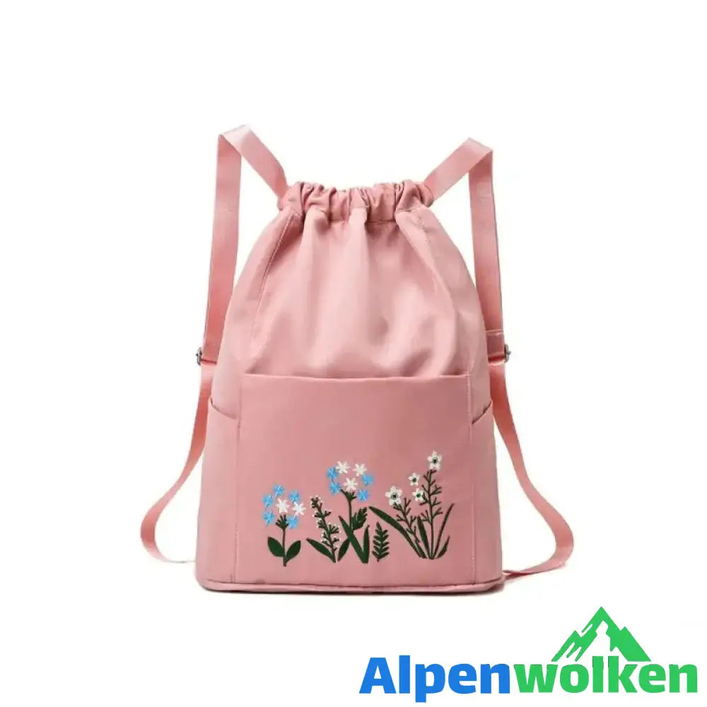 Alpenwolken - Multifunktionale Fitness-Reisetasche hellrosa