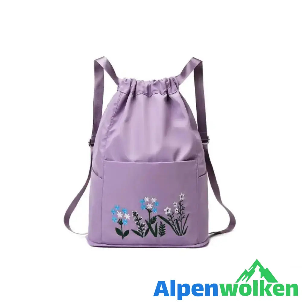 Alpenwolken - Multifunktionale Fitness-Reisetasche hellviolett