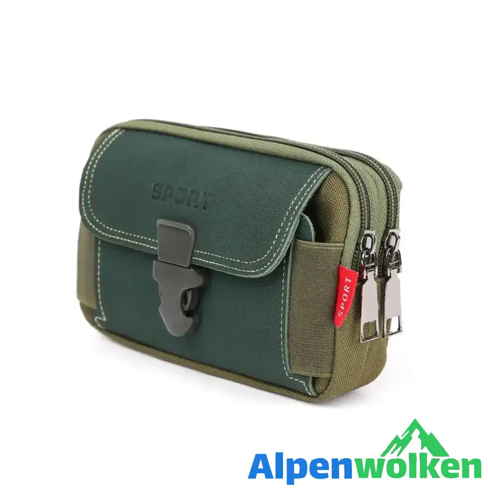 Alpenwolken - Multifunktionale Gürtel-Handytasche für Herren Grün A