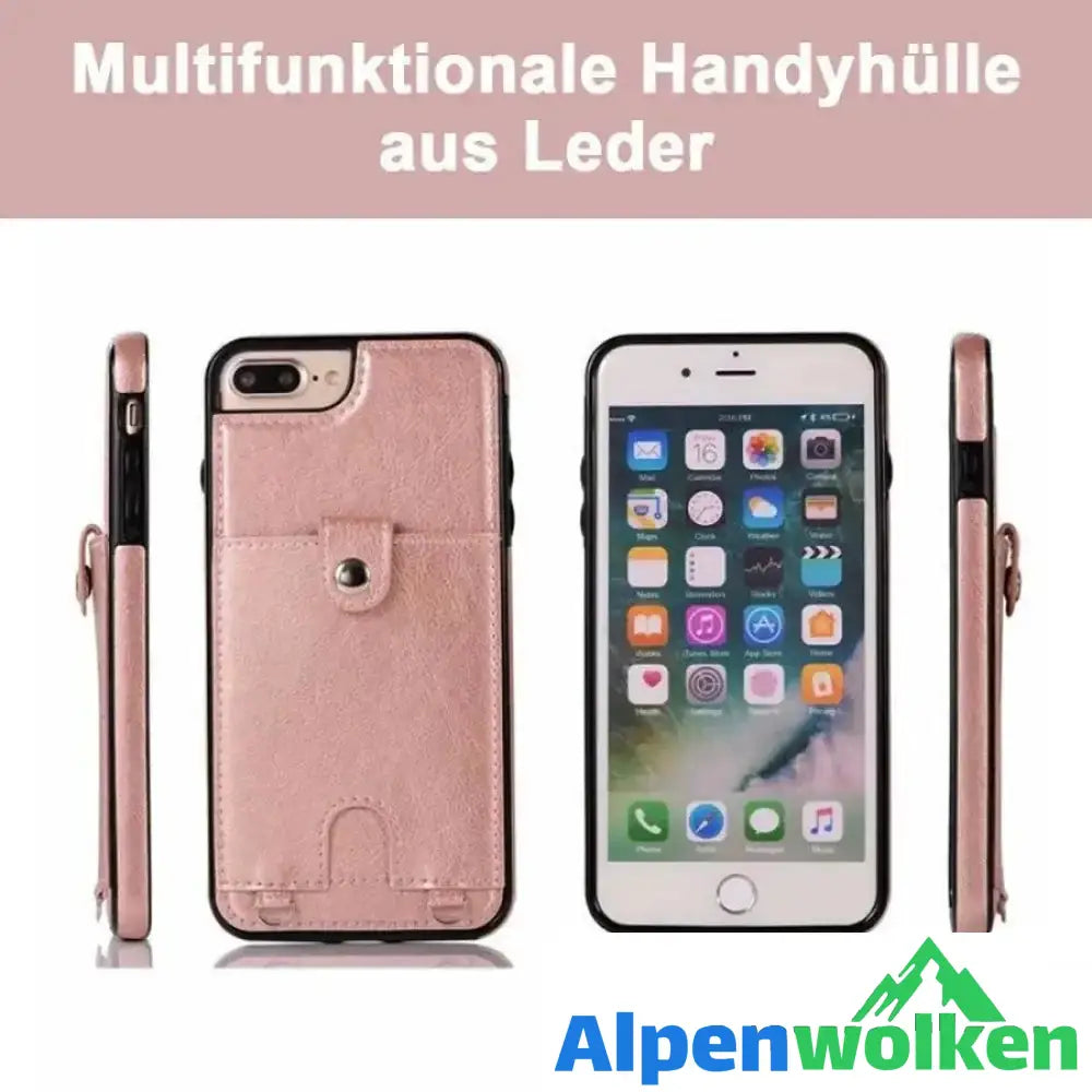 Alpenwolken - Multifunktionale Handyhülle aus Leder stilvoll und praktisch