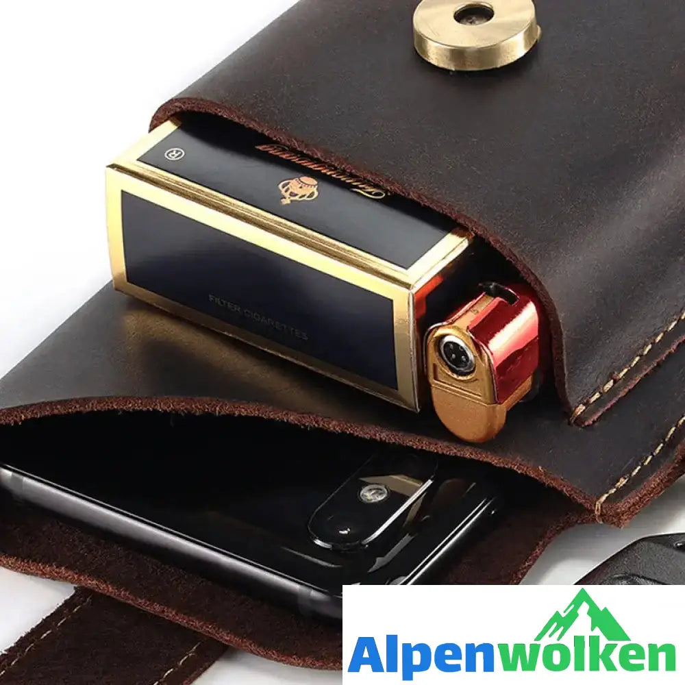 Alpenwolken - Multifunktionale Handytasche aus Leder