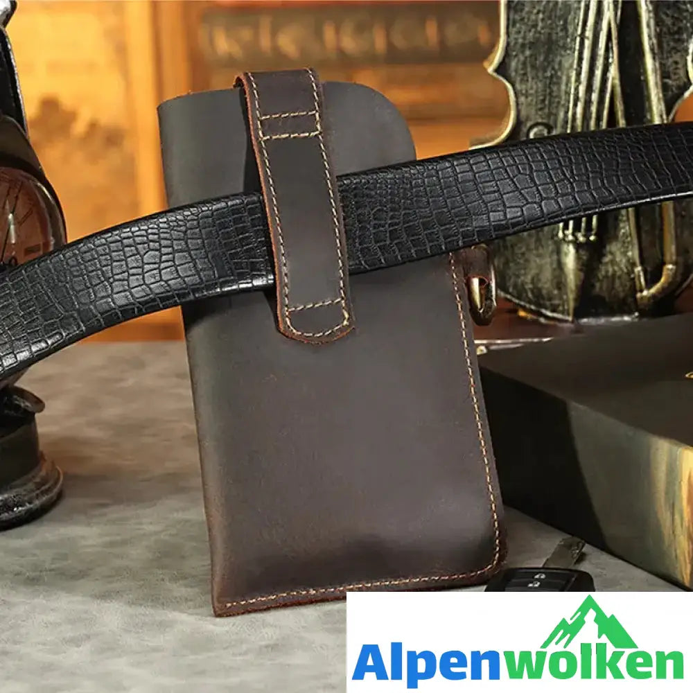 Alpenwolken - Multifunktionale Handytasche aus Leder