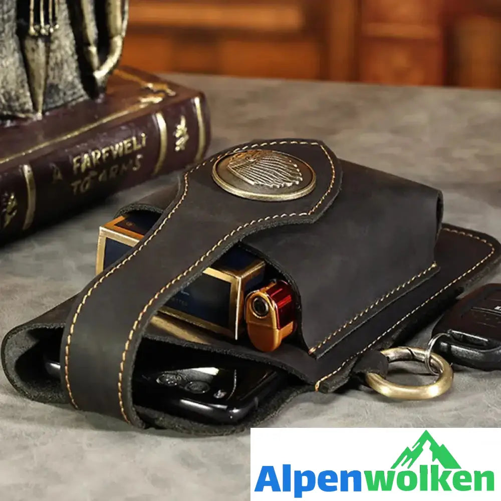 Alpenwolken - Multifunktionale Handytasche aus Leder