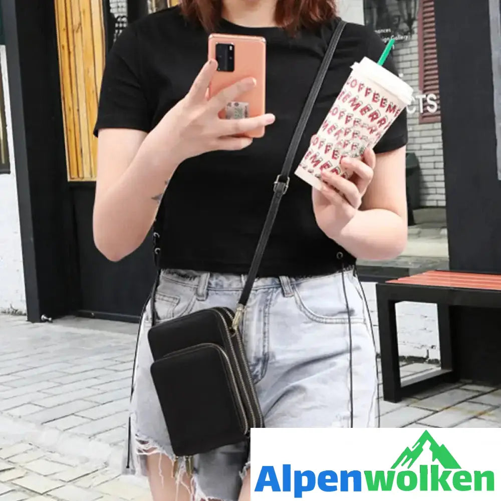 Alpenwolken - Multifunktionale Handytasche mit dreilagigem Reißverschluss