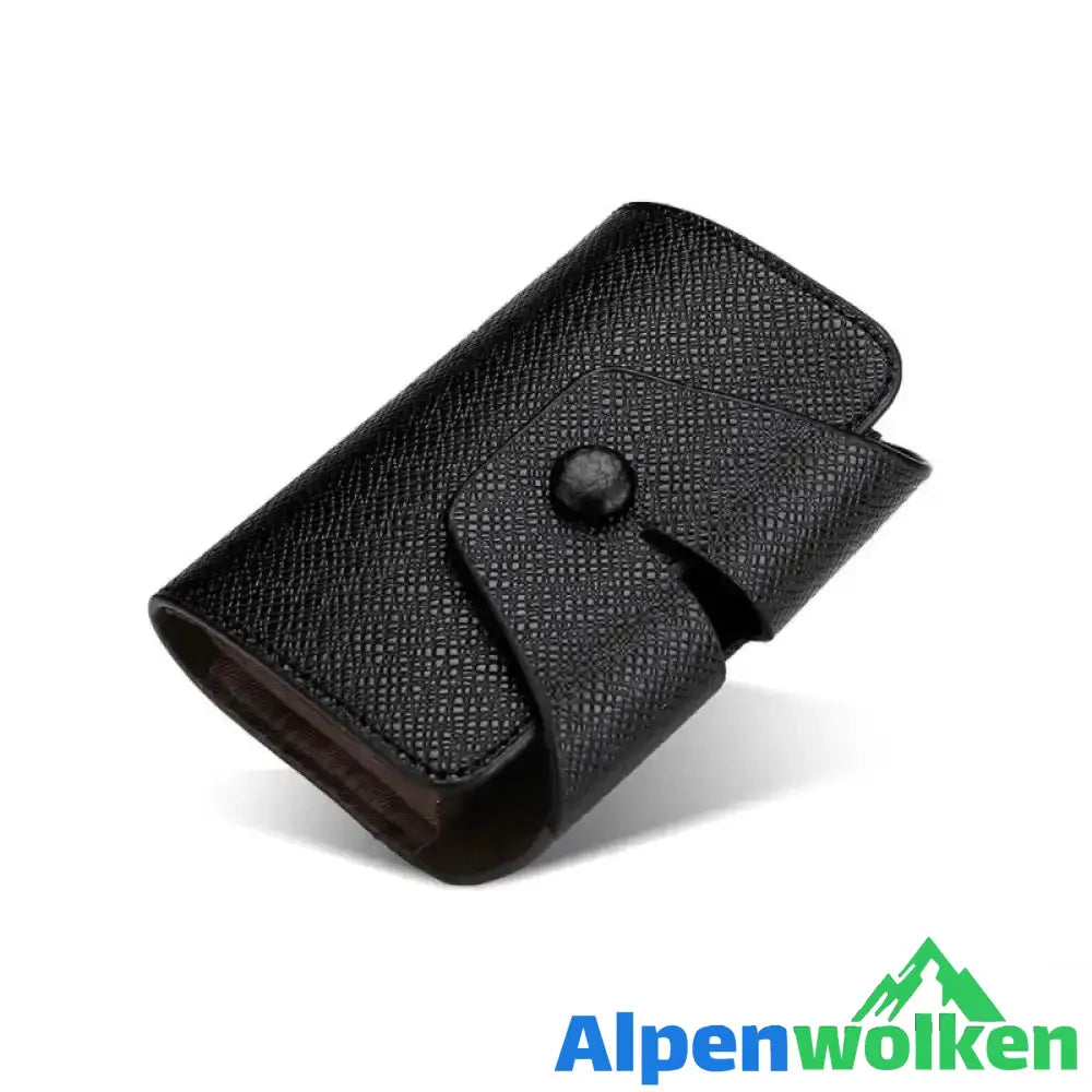 Alpenwolken - Multifunktionale ID-Tasche mit Schnalle für Herren A Schwarz