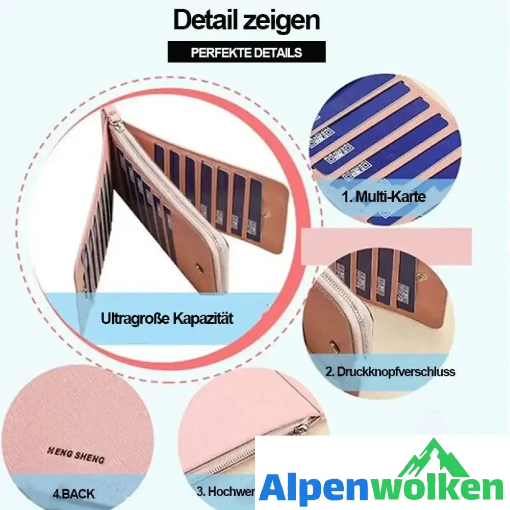 Alpenwolken - Multifunktionale lange Geldbörse