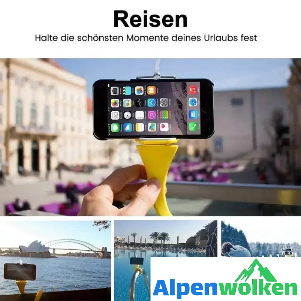 Alpenwolken - Multifunktionale magische Halterung für Fahrrad, Tisch, Bett, Selfie usw.