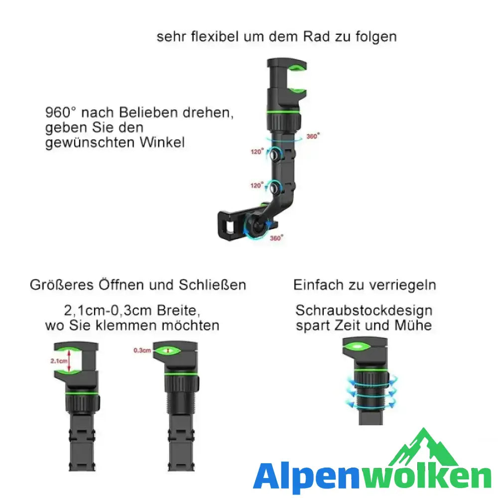 Alpenwolken - Multifunktionale Rückspiegel-Handyhalterung