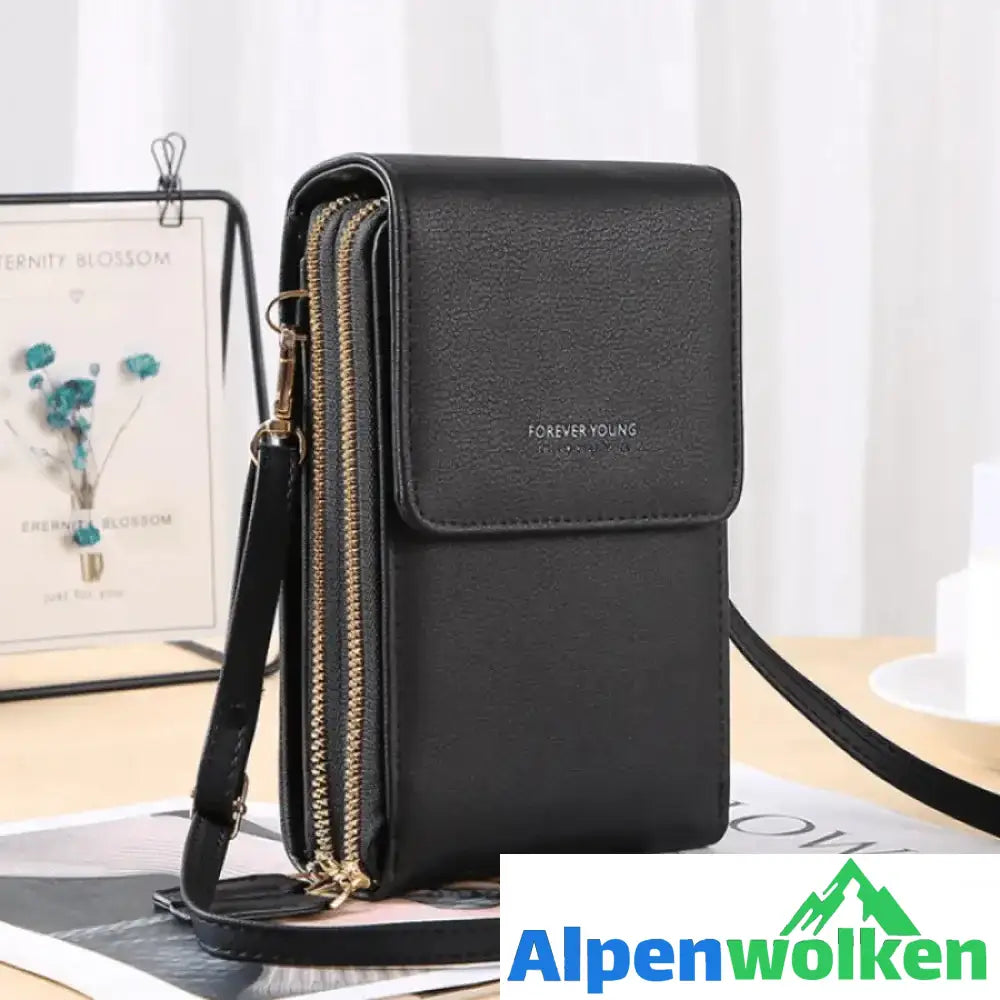 Alpenwolken - Multifunktionale Touchscreen-Handytasche schwarz