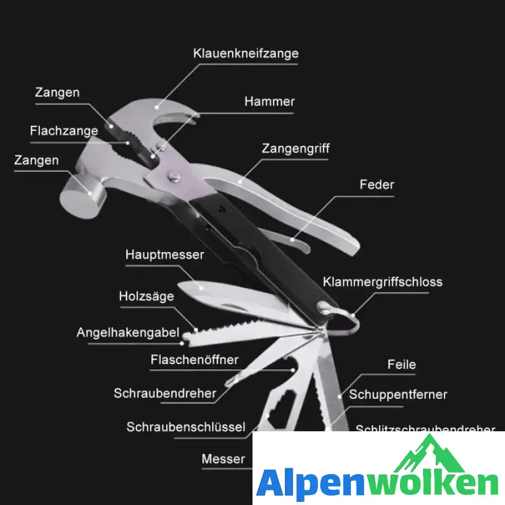 Alpenwolken - Multifunktionaler 18- in- 1 Hammer