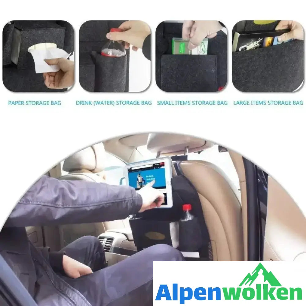 Alpenwolken - Multifunktionaler Auto Rücksitz Organizer,Aufbewahrungsbeutel