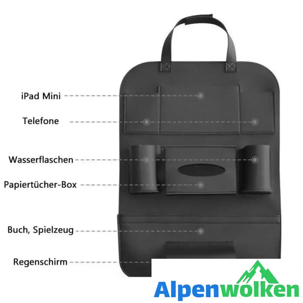 Alpenwolken - Multifunktionaler Auto Rücksitz Organizer,Aufbewahrungsbeutel